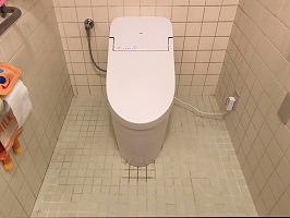 草津市トイレ交換　ＴＯＴＯ　一体型便器　GG　リモデルタイプ　ホワイト